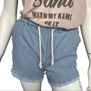 WILD FABLE Blue Stripe Pinstripe Denim Shorts Boho